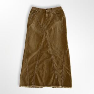 American Eagle Carmel Corduroy Maxis Skirt, Y2K, Cozy Academia